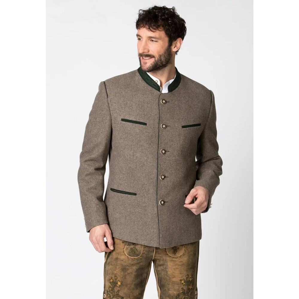 NWOT Stockerpoint Trachten jacket stachus Nuss Tanne Tyrol| Oktoberfest US 48